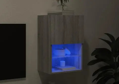 Comodă TV cu lumini LED, gri sonoma, 40,5x30x60 cm - 5/5