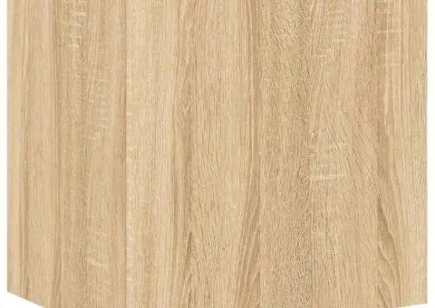 Comodă TV de perete cu lumini LED, stejar sonoma, 40,5x35x40 cm - 3/5