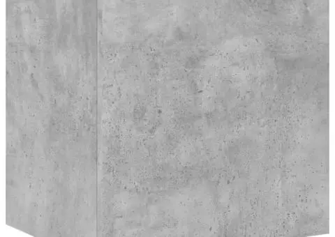 Comodă TV de perete cu lumini LED, gri beton, 40,5x35x40 cm - 3/5