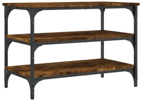 Bancă de pantofi, stejar fumuriu, 70x38,5x49 cm, lemn prelucrat - 2/5