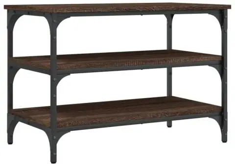 Bancă de pantofi, stejar maro, 70x38,5x49 cm, lemn prelucrat - 2/5