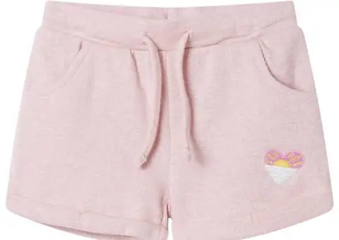 Pantaloni scurți pentru copii cu șnur, roz deschis combinat, 92 - 1/5