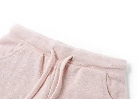 Pantaloni scurți pentru copii cu șnur, roz deschis combinat, 92 - 3/5