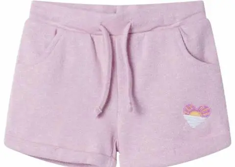 Pantaloni pentru copii cu șnur, lila combinat, 128 - 1/5