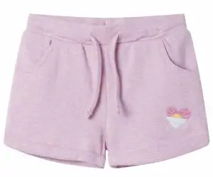 Pantaloni pentru copii cu șnur, lila combinat, 128
