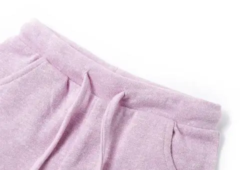 Pantaloni pentru copii cu șnur, lila combinat, 128 - 3/5