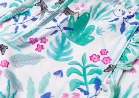 Pantaloni scurți pentru copii cu șnur, ecru și verde mentă închis, 116 - 5/5