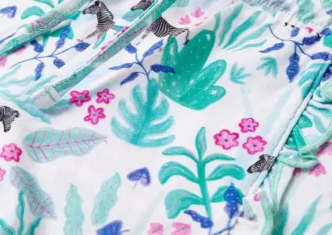 Pantaloni scurți pentru copii cu șnur, ecru și verde mentă închis, 140 - 5/5