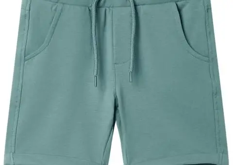 Pantaloni scurți pentru copii cu șnur, albastru petrol învechit, 104 - 1/5