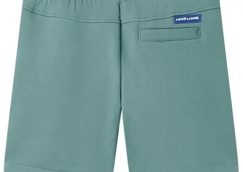 Pantaloni scurți pentru copii cu șnur, albastru petrol învechit, 104 - 2/5