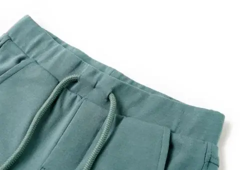 Pantaloni scurți pentru copii cu șnur, albastru petrol învechit, 104 - 3/5