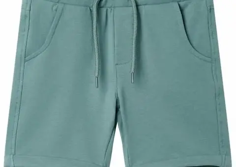 Pantaloni scurți pentru copii cu șnur, albastru petrol învechit, 128 - 1/5