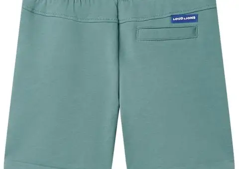 Pantaloni scurți pentru copii cu șnur, albastru petrol învechit, 128 - 2/5