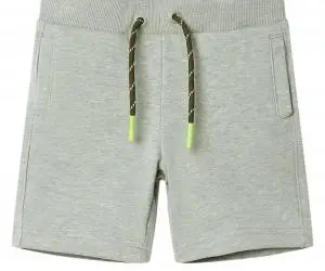 Pantaloni scurți pentru copii cu șnur, kaki deschis melanj, 128