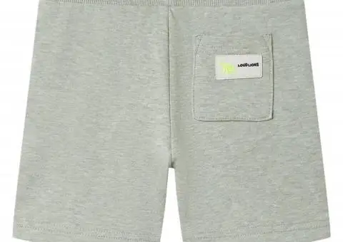 Pantaloni scurți pentru copii cu șnur, kaki deschis melanj, 128 - 2/5