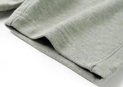 Pantaloni scurți pentru copii cu șnur, kaki deschis melanj, 128 - 5/5