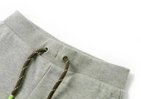 Pantaloni scurți pentru copii cu șnur, kaki deschis melanj, 104 - 3/5