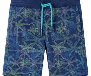 Pantaloni scurți pentru copii cu șnur, bleumarin, 92