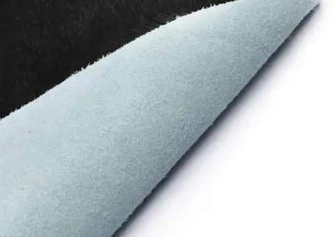 Covor, alb și negru, 180x220 cm, piele naturală de vacă - 4/5