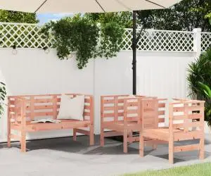 vidaXL Set mobilier de grădină, 3 piese, lemn masiv douglas