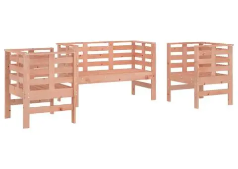 Set mobilier de grădină, 3 piese, lemn masiv douglas - 2/5