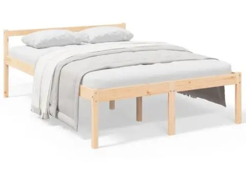 Pat pentru seniori dublu mic, 120x190 cm, lemn masiv de pin - 2/5