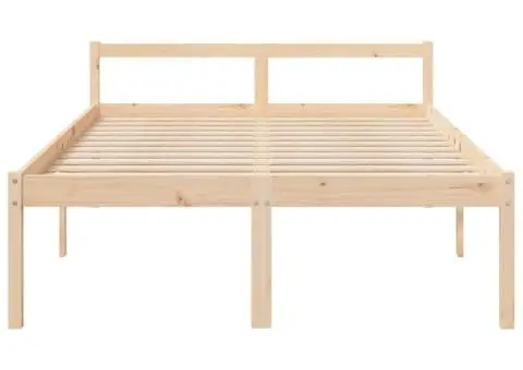 Pat pentru seniori dublu mic, 120x190 cm, lemn masiv de pin - 4/5