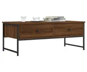 vidaXL Măsuță de cafea, stejar maro, 101x49x39,5 cm, lemn prelucrat