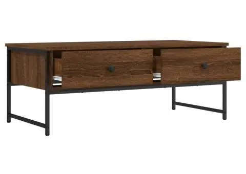 Măsuță de cafea, stejar maro, 101x49x39,5 cm, lemn prelucrat - 5/5