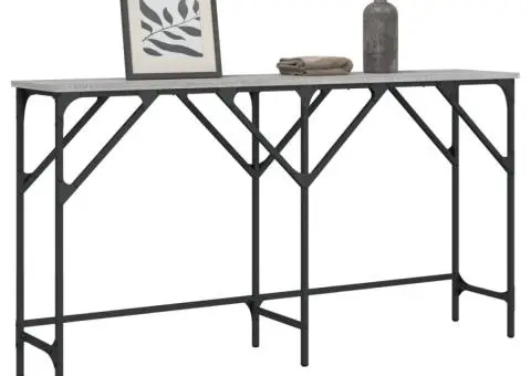 Măsuță consolă, gri sonoma, 140x29x75 cm, lemn prelucrat - 1/5