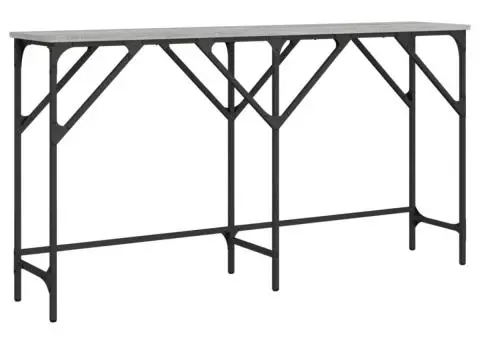 Măsuță consolă, gri sonoma, 140x29x75 cm, lemn prelucrat - 2/5