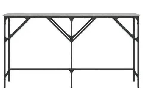 Măsuță consolă, gri sonoma, 140x29x75 cm, lemn prelucrat - 4/5