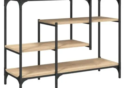 Măsuță consolă cu rafturi, stejar sonoma, 100x35x75 cm - 2/5