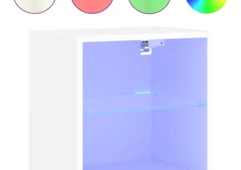 Noptieră cu lumini LED montată pe perete, alb - 2/5