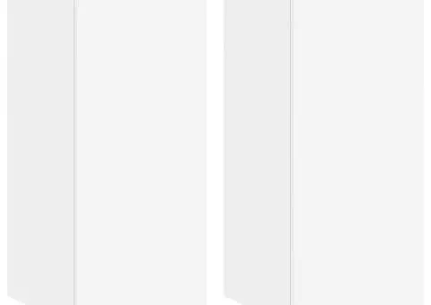 Comode TV de perete cu lumini LED, 2 buc., alb, 30,5x35x70 cm - 2/5