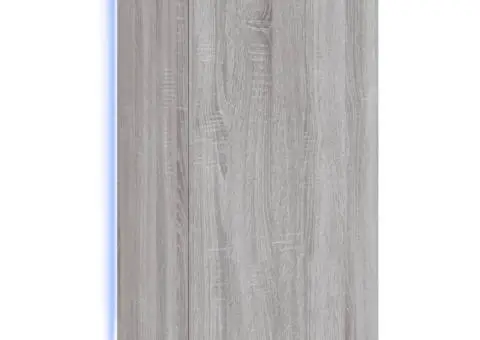 Comodă TV de perete cu lumini LED, gri sonoma, 40,5x35x80 cm - 2/5