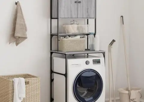 Dulap mașină de spălat, gri sonoma, 68x48,5x194 cm - 1/5