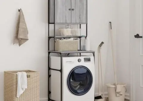 Dulap mașină de spălat, gri sonoma, 68x48,5x194 cm - 3/5