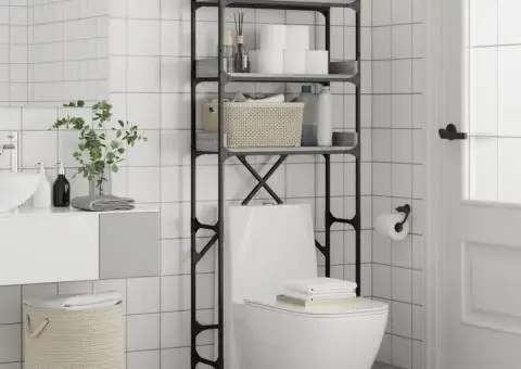 Dulap mașină de spălat, gri sonoma, 67x25x163 cm lemn prelucrat - 4/5