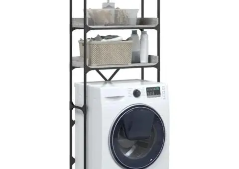 Dulap mașină de spălat, gri sonoma, 67x25x163 cm lemn prelucrat - 5/5