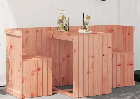 Set de balcon cu 2 locuri, lemn masiv douglas - 1/5