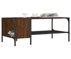 vidaXL Măsuță de cafea cu raft, stejar maro, 100x51x40 cm, lemn