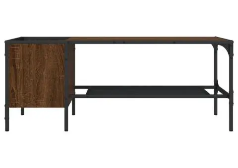 Măsuță de cafea cu raft, stejar maro, 100x51x40 cm, lemn - 4/5