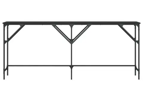 Măsuță consolă, negru, 180x29x75 cm, lemn compozit - 4/5