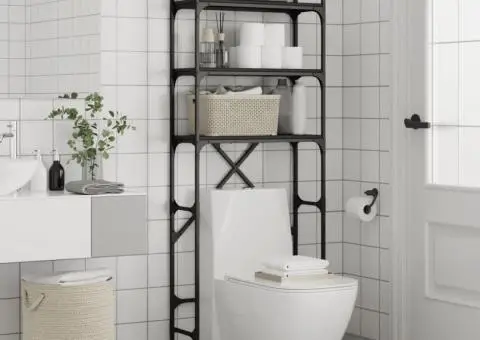 Dulap mașină de spălat, negru, 67x25x163 cm lemn prelucrat - 4/5