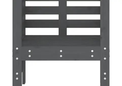 Scaune de grădină, 2 buc., gri, 61,5x53x71 cm, lemn masiv pin - 5/5