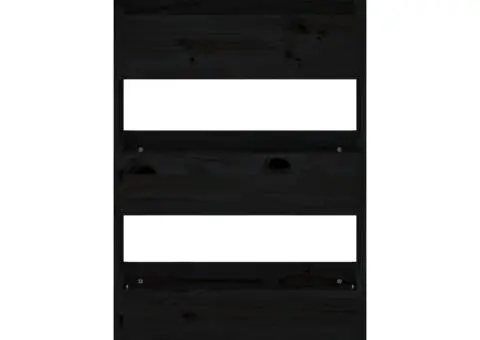 Jardinieră de perete cu 3 niveluri negru 60x18,5x110cm lemn pin - 4/5