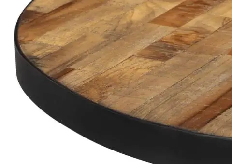 Masă de bistro rotundă, Ø55x76 cm, lemn masiv de tec reciclat - 5/5