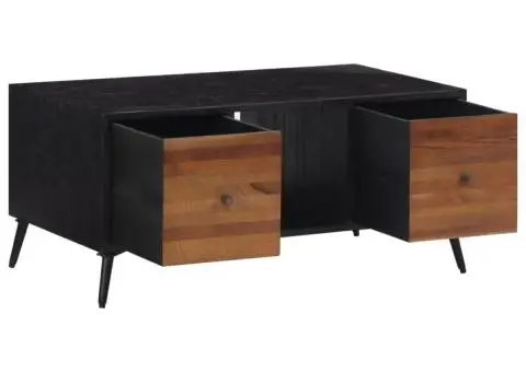 Măsuță de cafea, 90x50x41 cm, lemn masiv de tec reciclat - 2/5