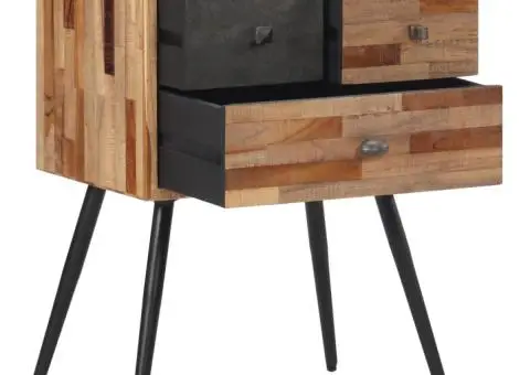 Noptieră, 47x31,5x60 cm, lemn masiv de tec - 2/5